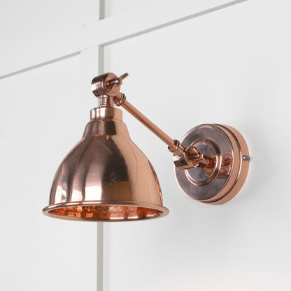 From The Anvil Hammered Copper Brindley Wall Light