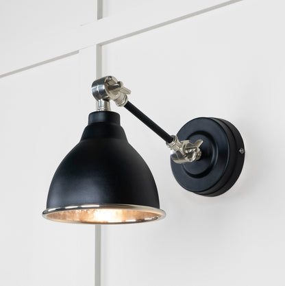 From The Anvil Hammered Nickel Brindley Wall Light