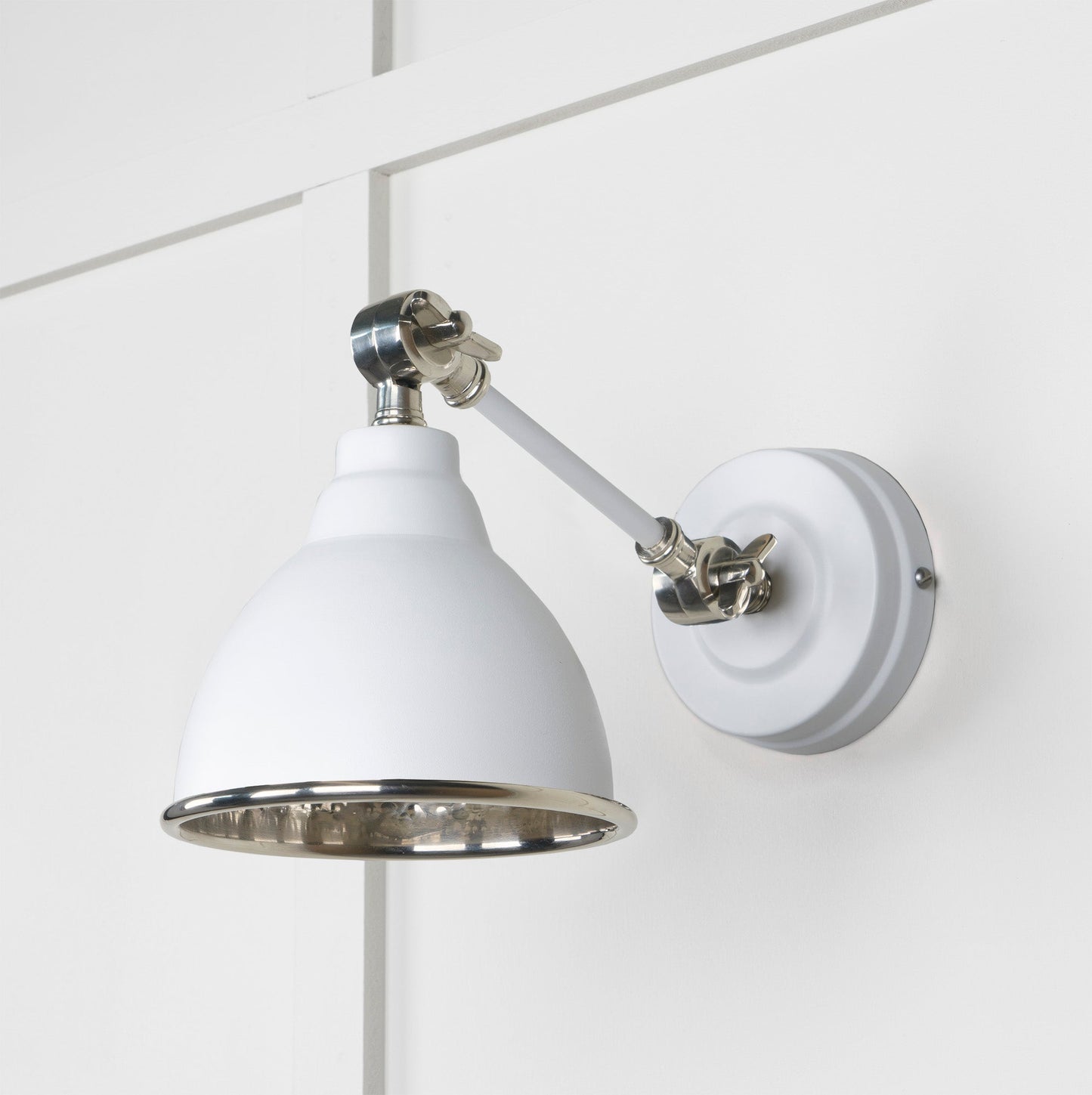 From The Anvil Hammered Nickel Brindley Wall Light