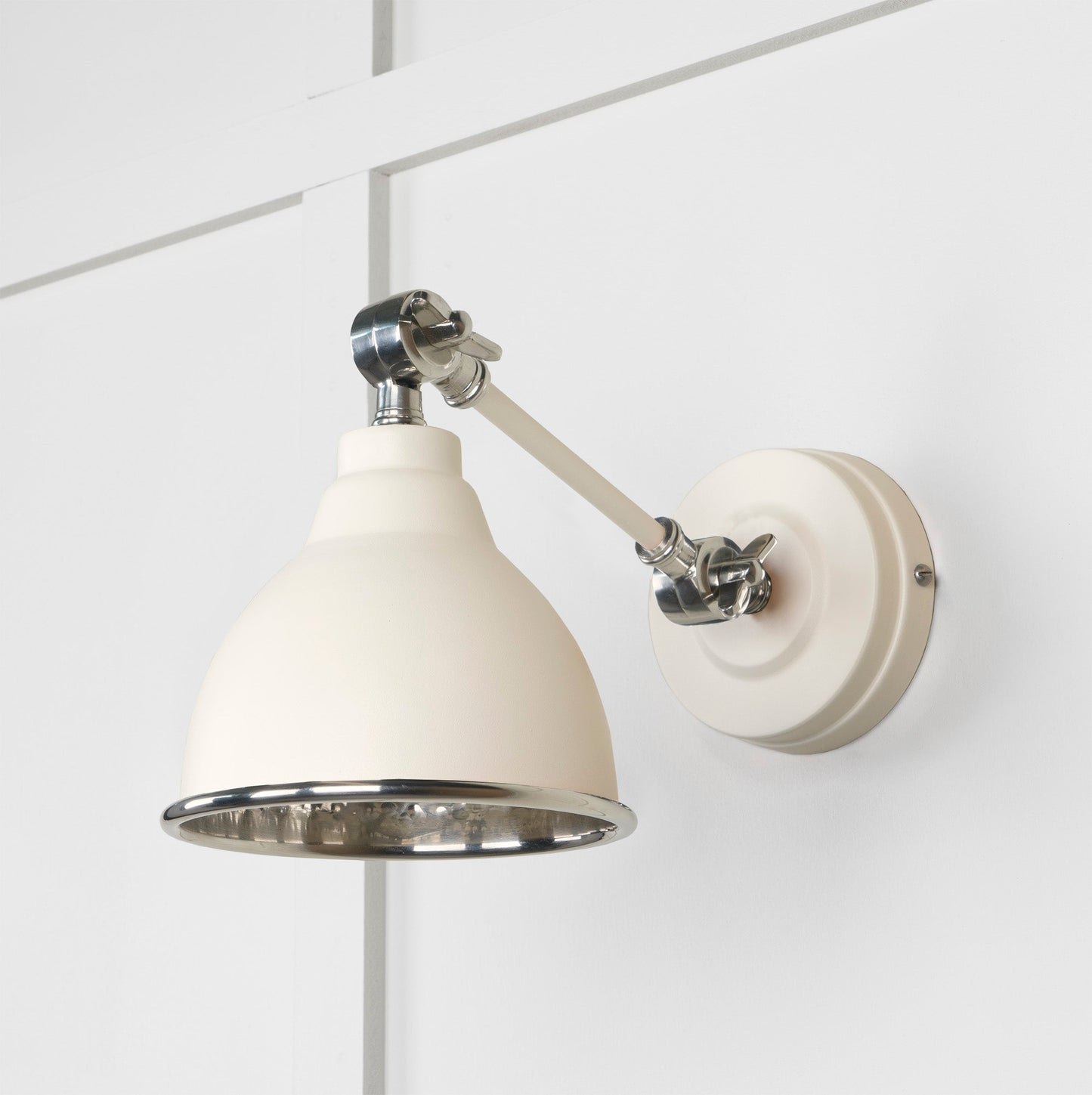 From The Anvil Hammered Nickel Brindley Wall Light