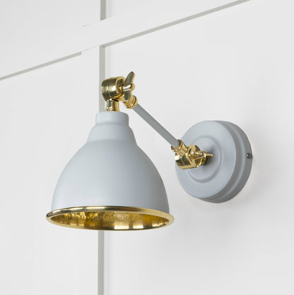 From The Anvil Hammered Brass Brindley Wall Light