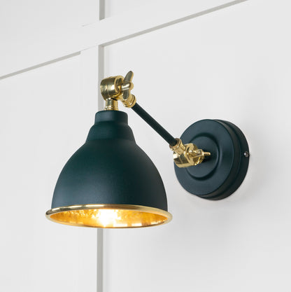 From The Anvil Hammered Brass Brindley Wall Light