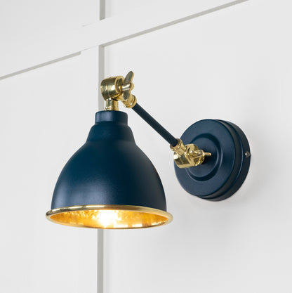 From The Anvil Hammered Brass Brindley Wall Light