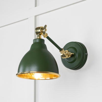 From The Anvil Hammered Brass Brindley Wall Light