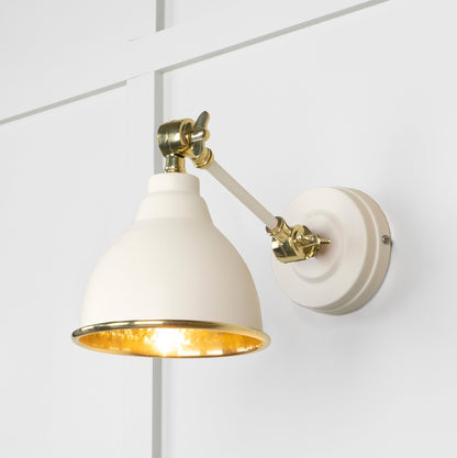 From The Anvil Hammered Brass Brindley Wall Light