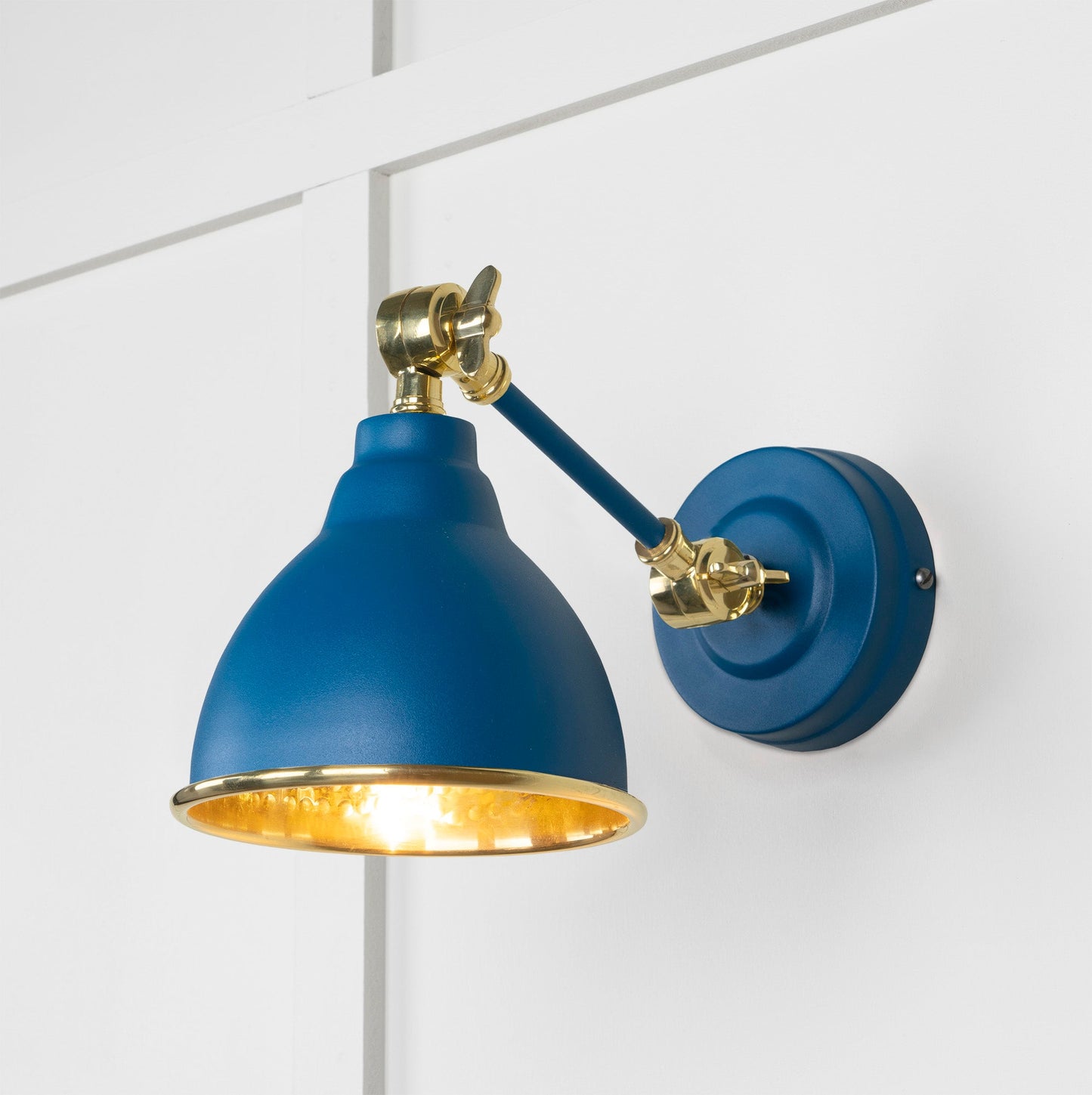 From The Anvil Hammered Brass Brindley Wall Light