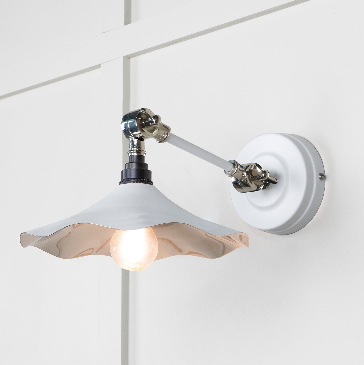 From The Anvil Smooth Nickel Flora Wall Light