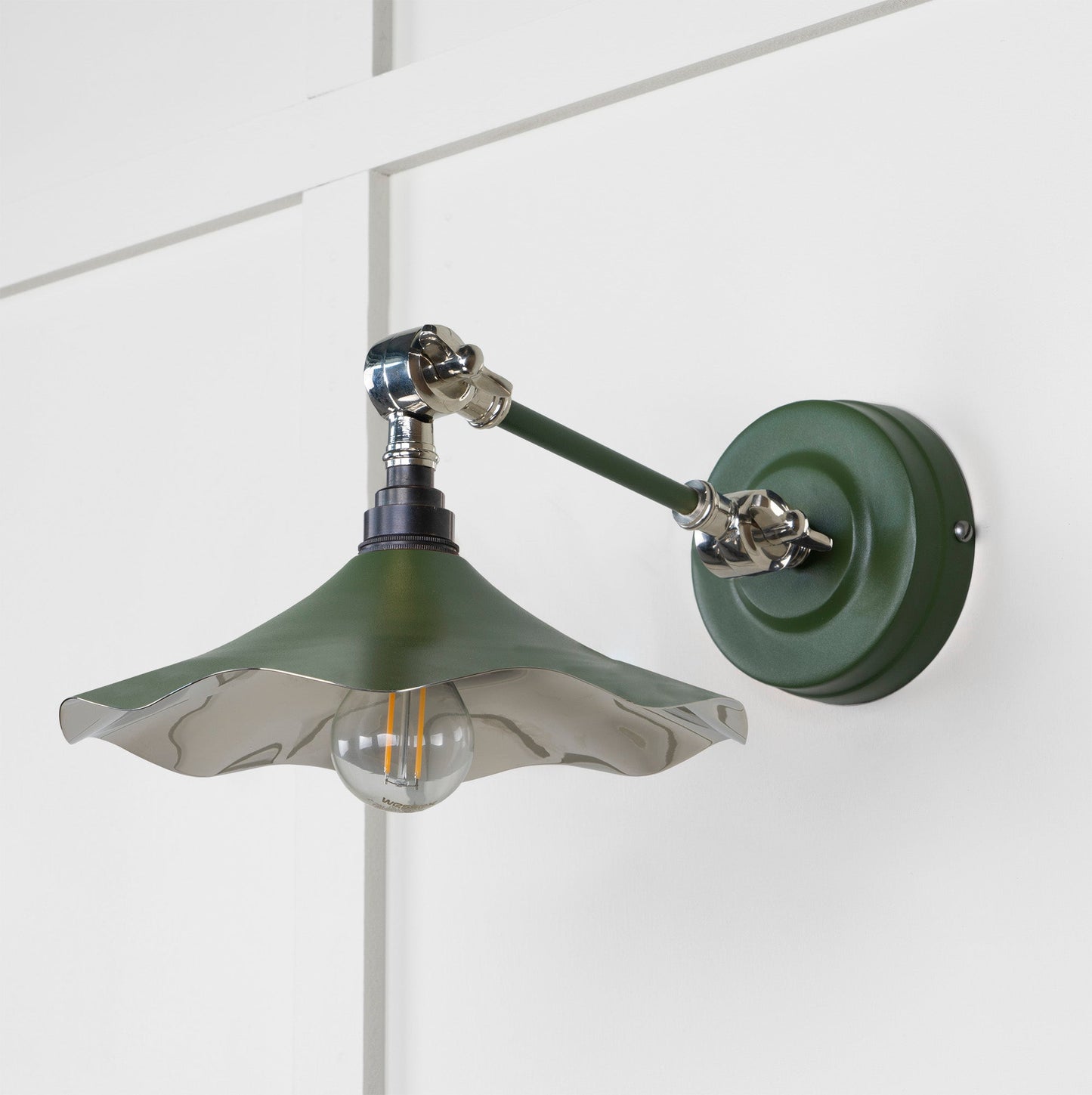 From The Anvil Smooth Nickel Flora Wall Light