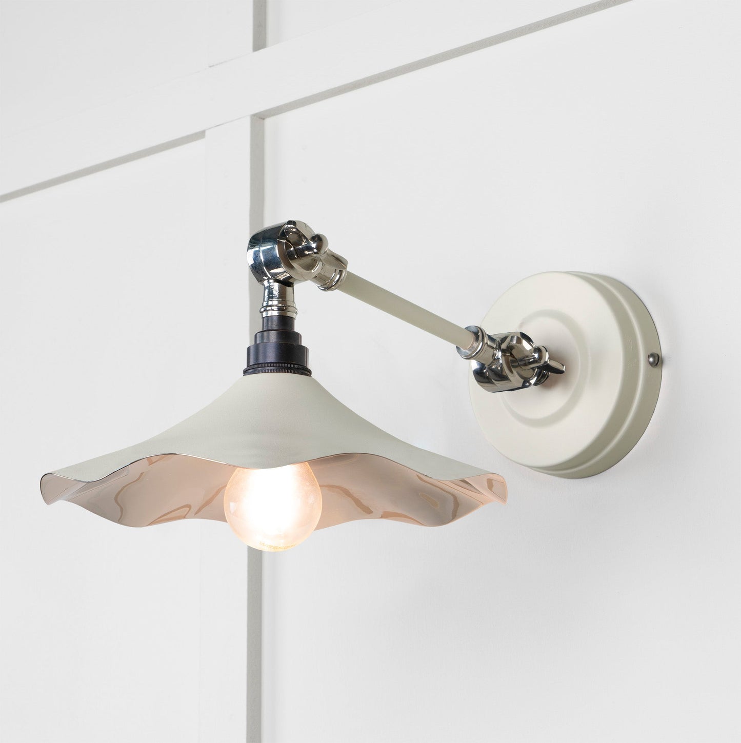 From The Anvil Smooth Nickel Flora Wall Light