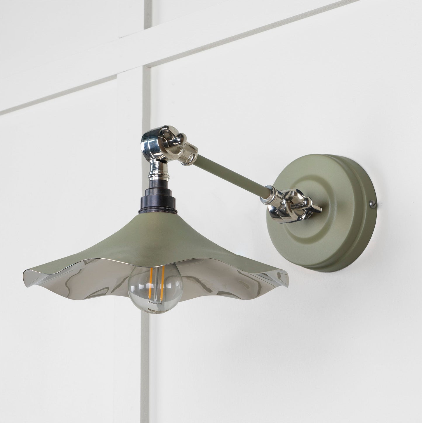 From The Anvil Smooth Nickel Flora Wall Light