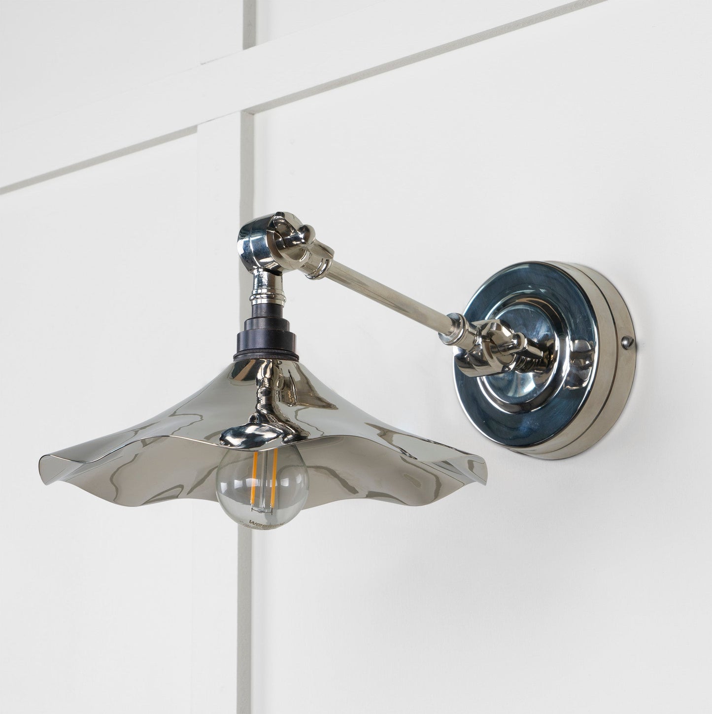 From The Anvil Smooth Nickel Flora Wall Light