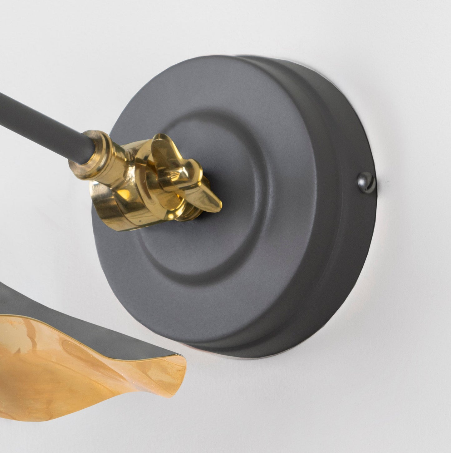 From The Anvil Smooth Brass Flora Wall Light