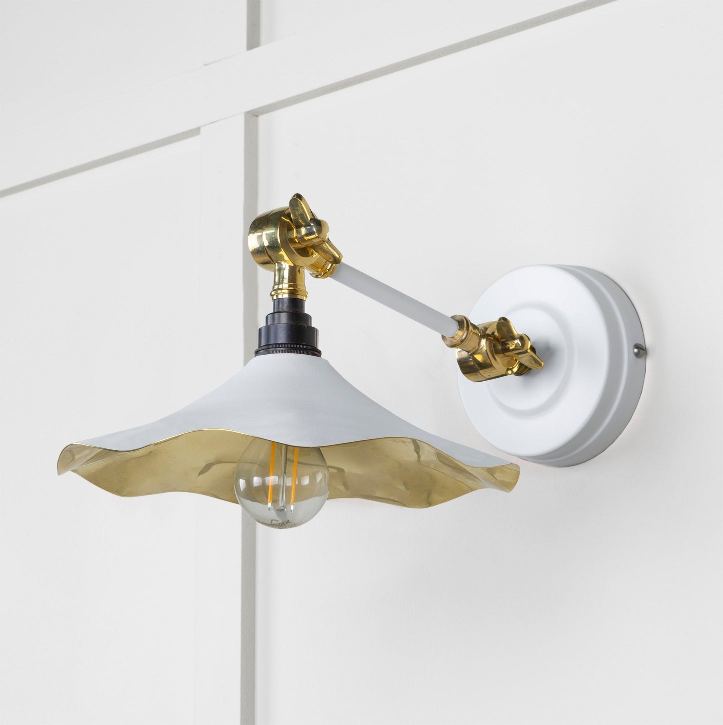 From The Anvil Smooth Brass Flora Wall Light