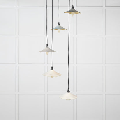 From The Anvil Smooth Brass Flora Cluster Pendant