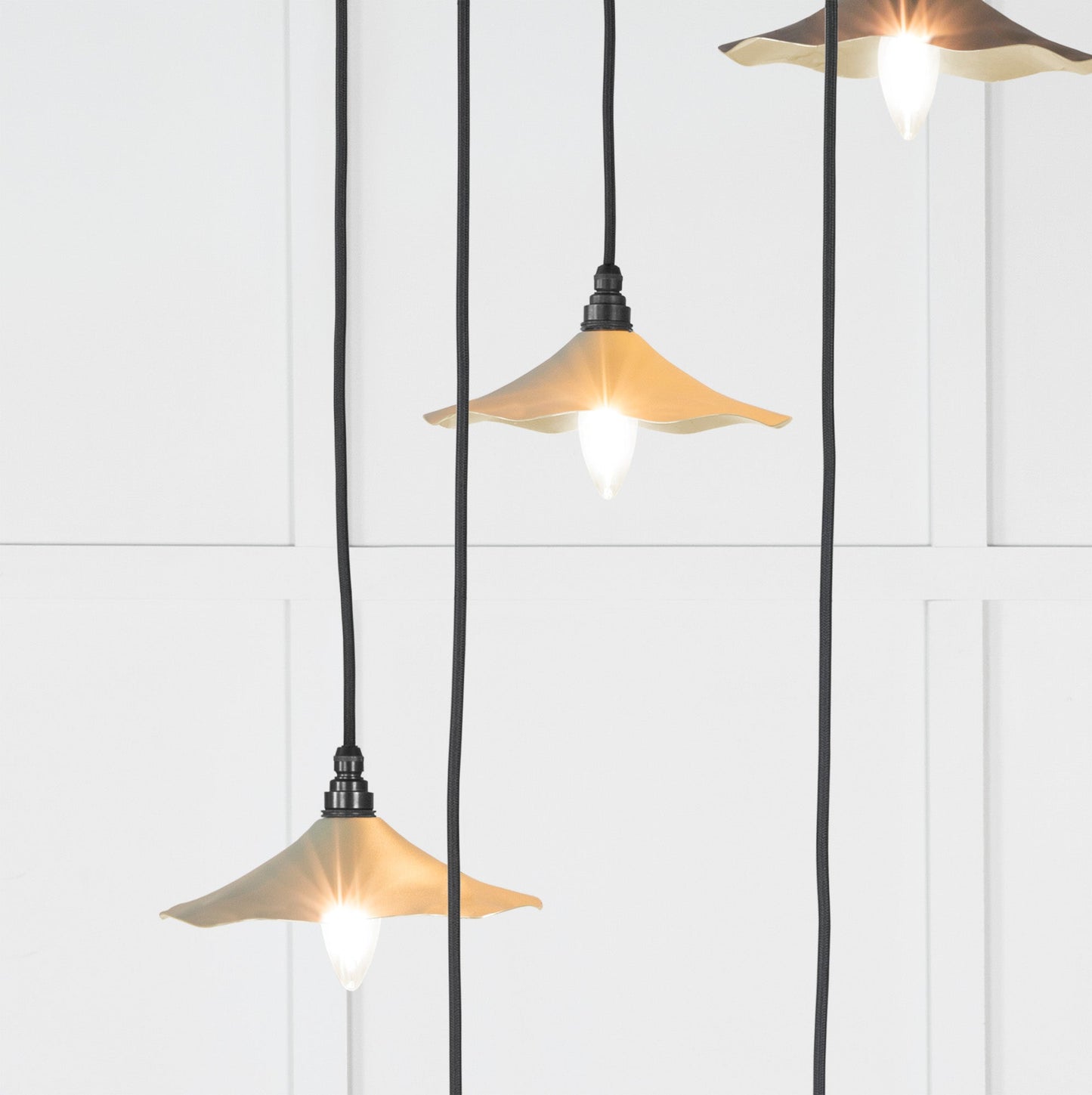 From The Anvil Smooth Brass Flora Cluster Pendant