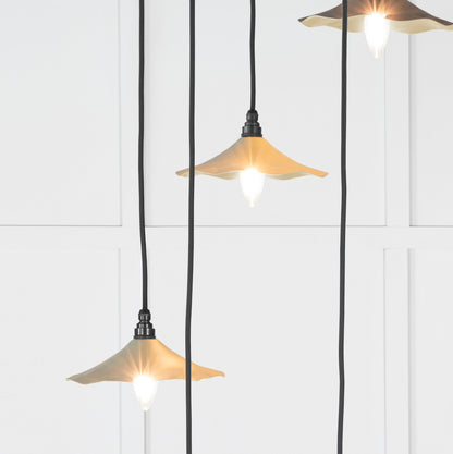 From The Anvil Smooth Brass Flora Cluster Pendant