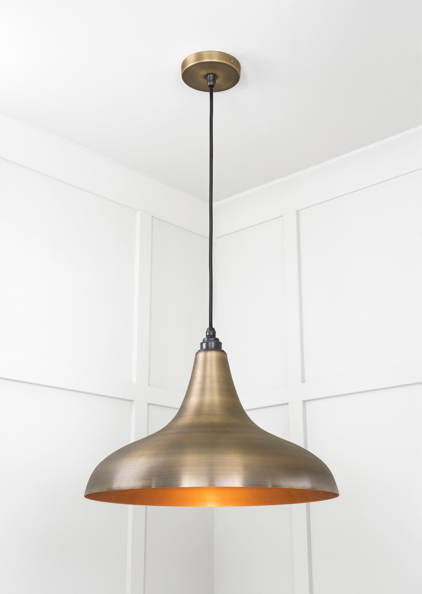 From The Anvil Aged Brass Frankley Pendant