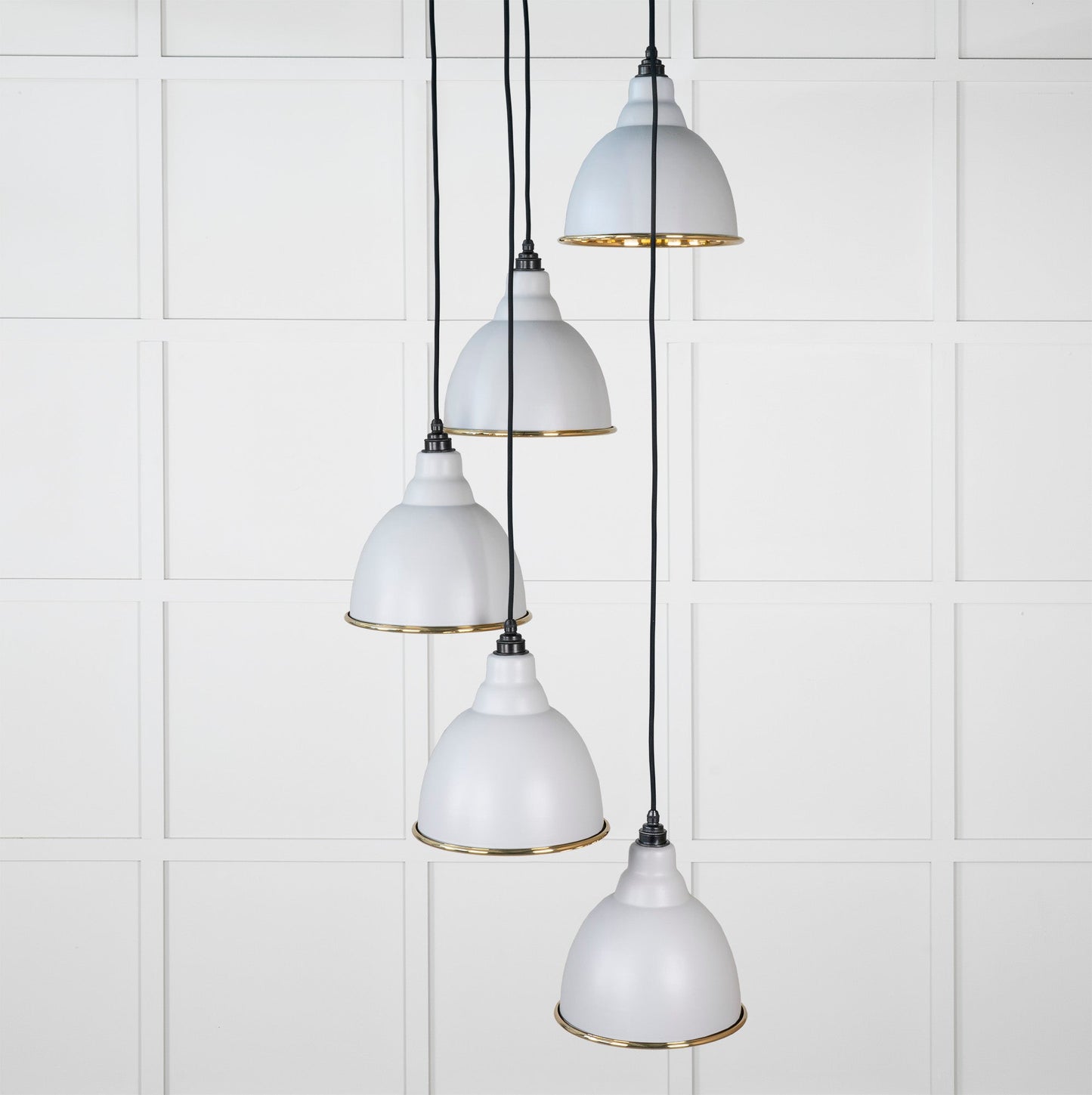 From The Anvil Smooth Brass Brindley Cluster Pendant