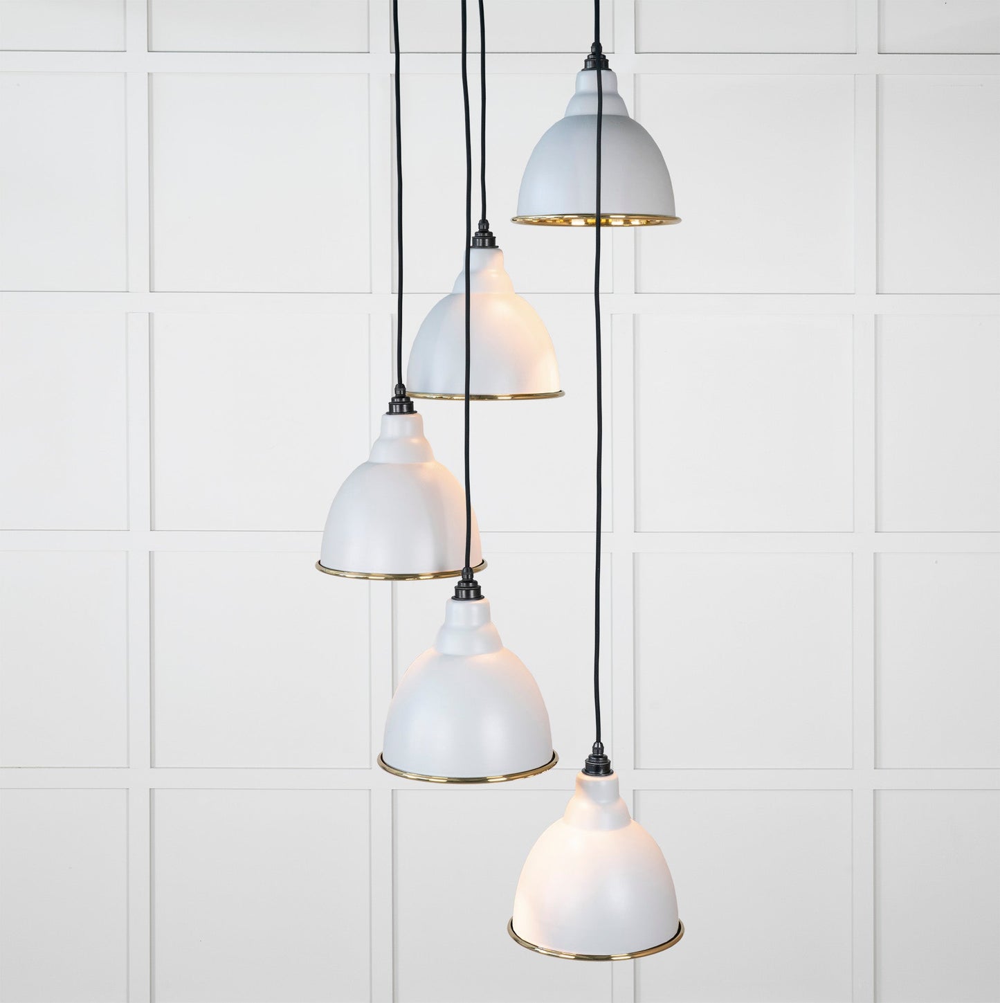 From The Anvil Smooth Brass Brindley Cluster Pendant