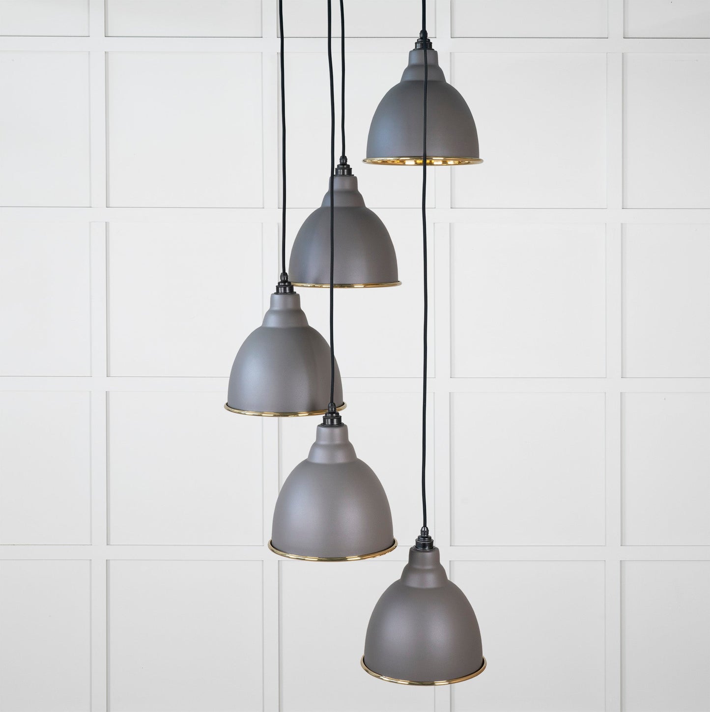 From The Anvil Smooth Brass Brindley Cluster Pendant