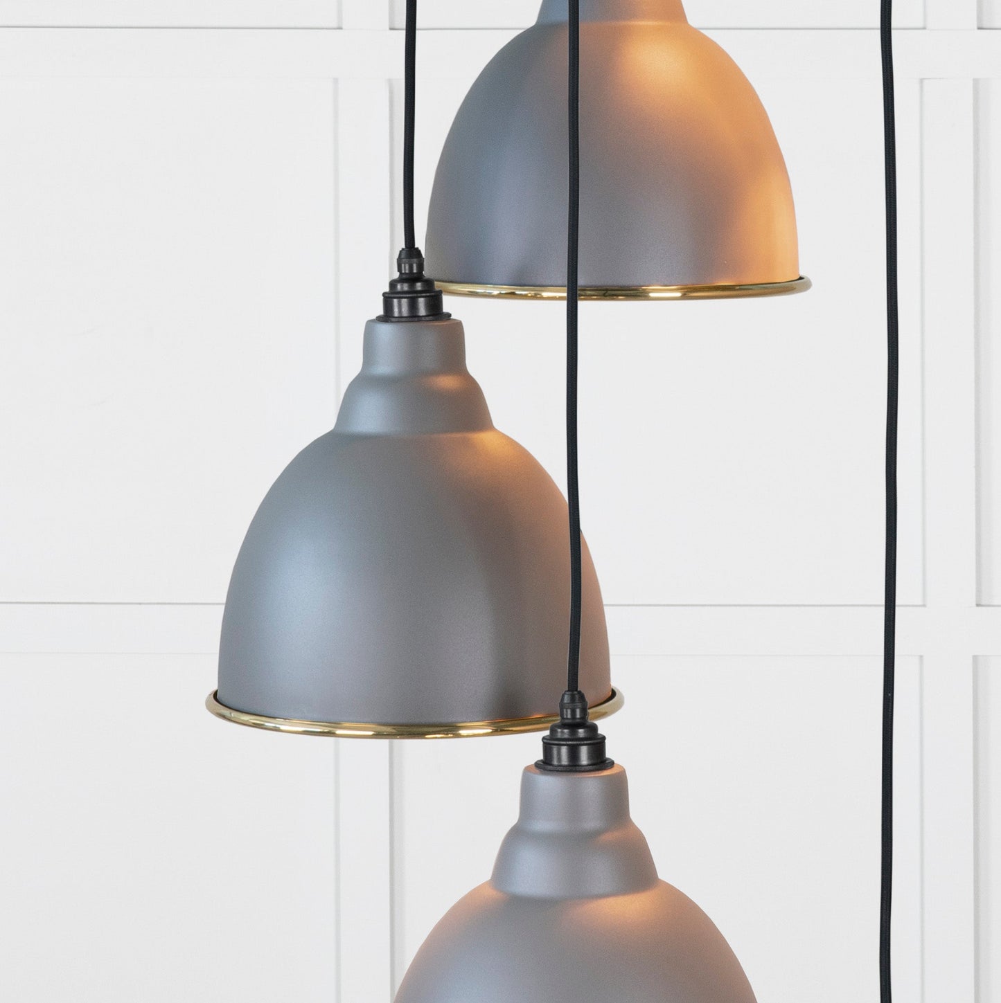 From The Anvil Smooth Brass Brindley Cluster Pendant