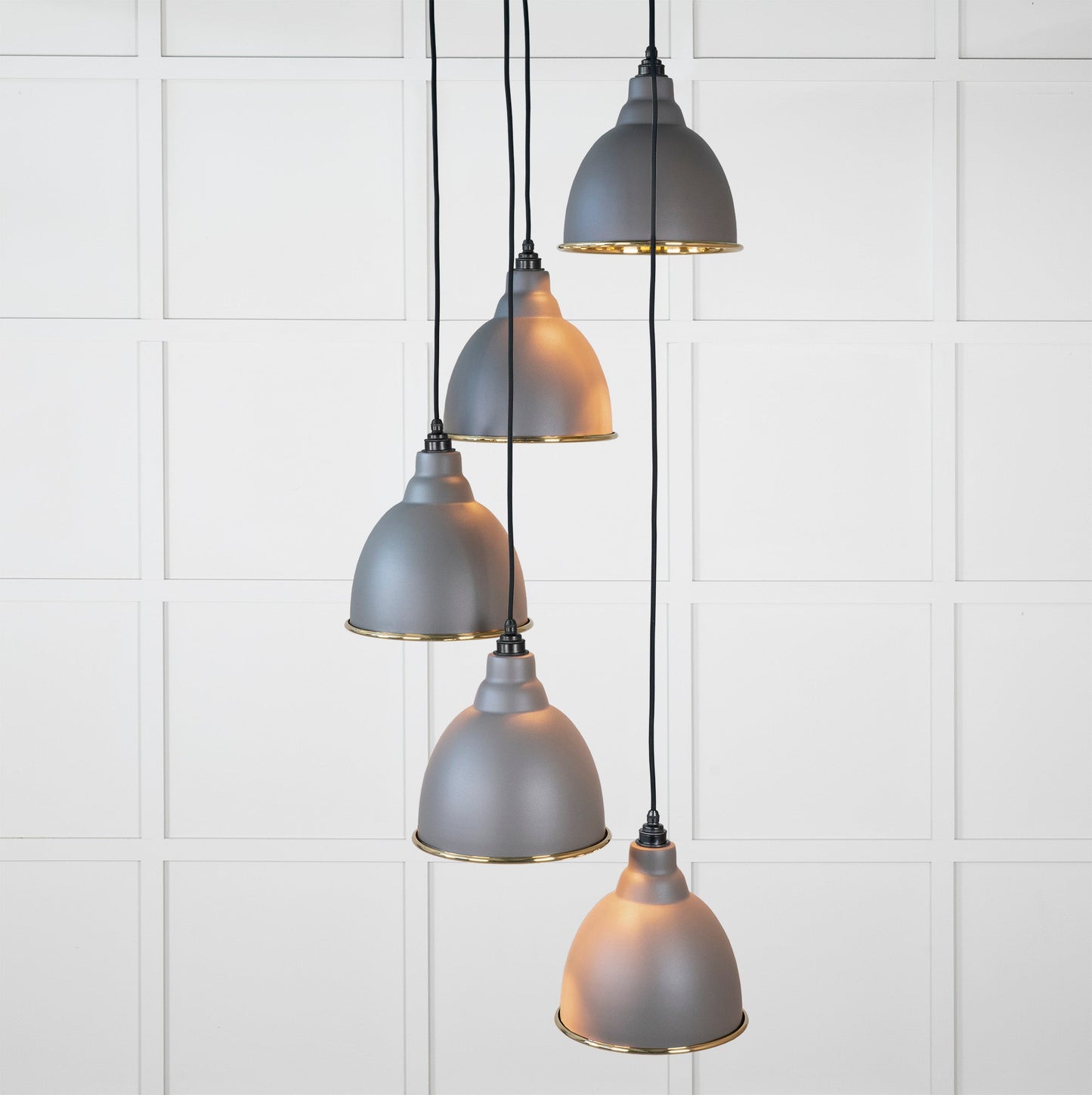 From The Anvil Smooth Brass Brindley Cluster Pendant