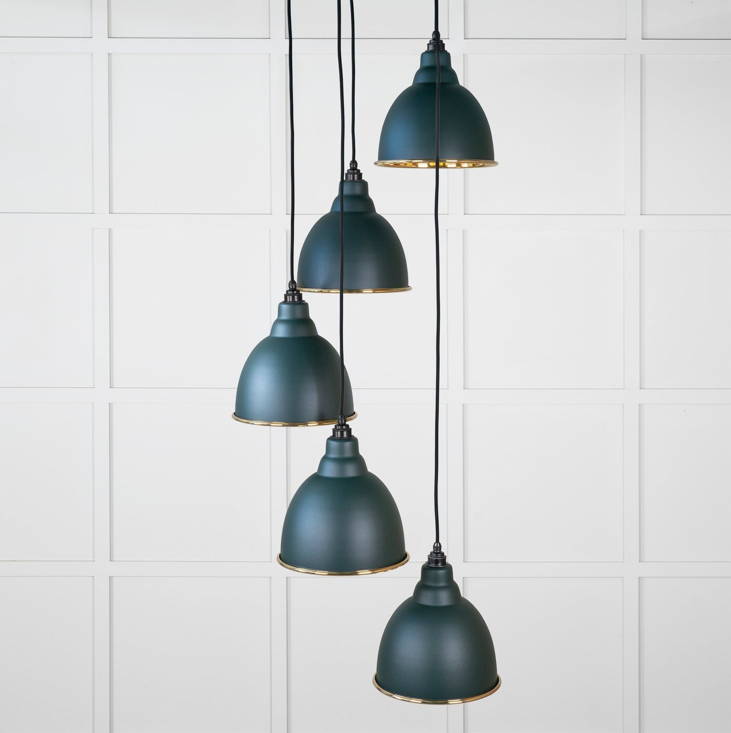 From The Anvil Smooth Brass Brindley Cluster Pendant