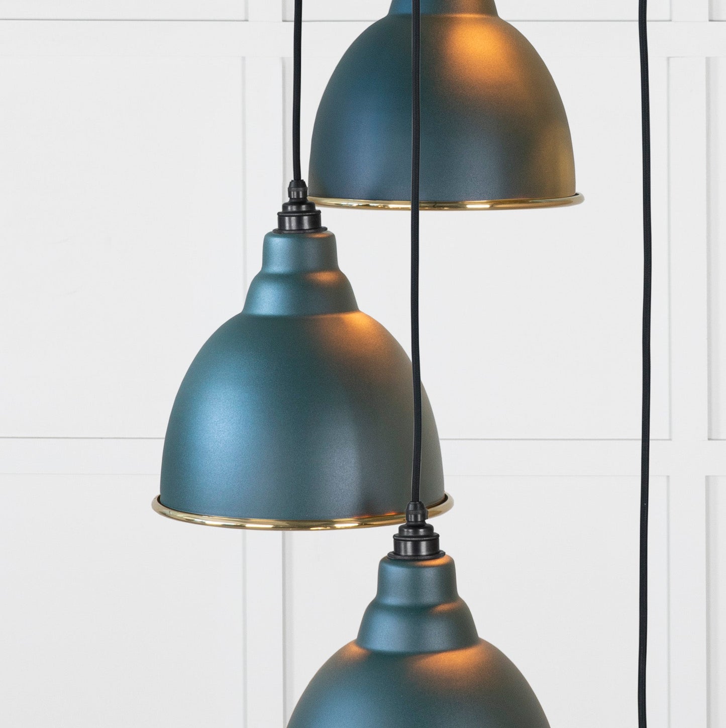 From The Anvil Smooth Brass Brindley Cluster Pendant
