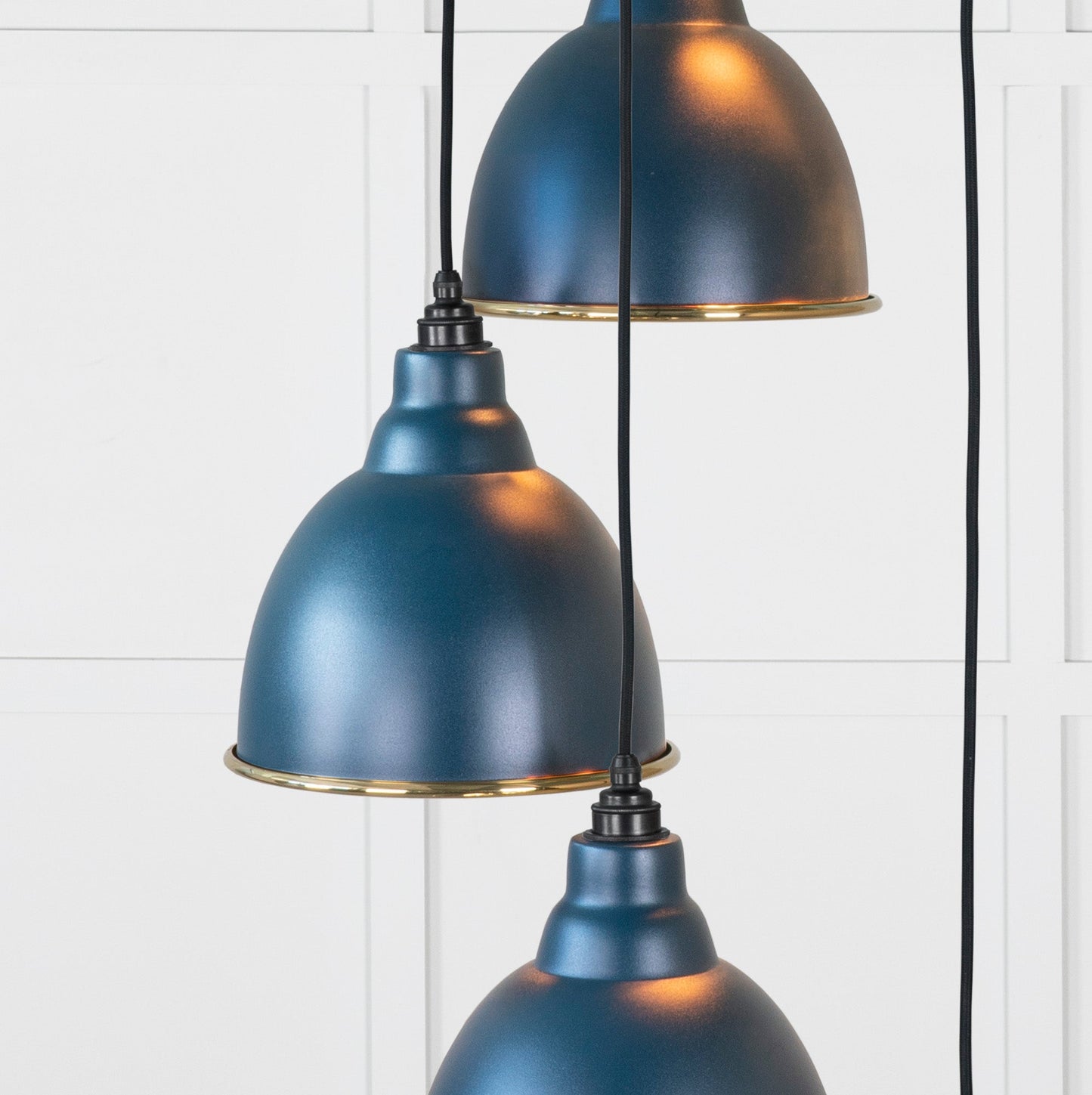 From The Anvil Smooth Brass Brindley Cluster Pendant