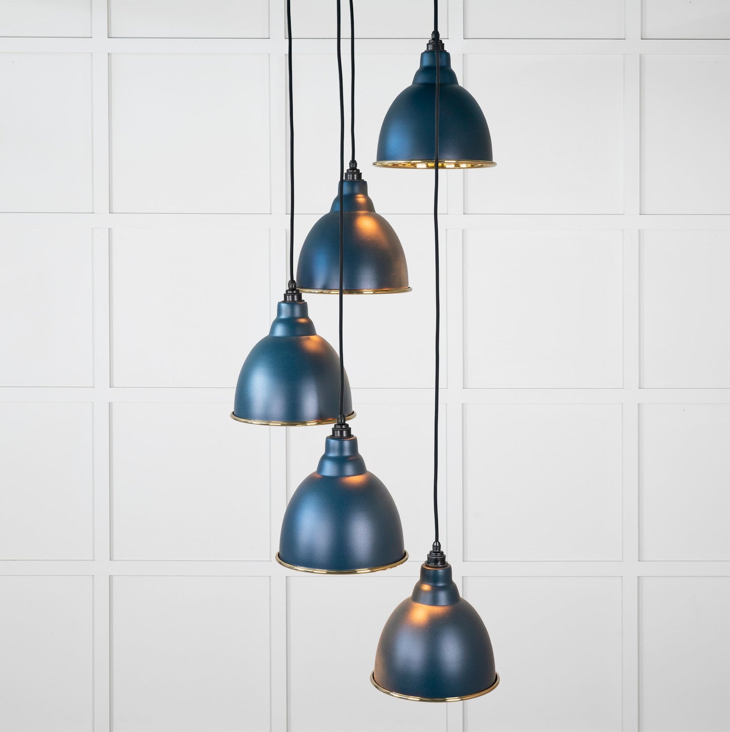 From The Anvil Smooth Brass Brindley Cluster Pendant