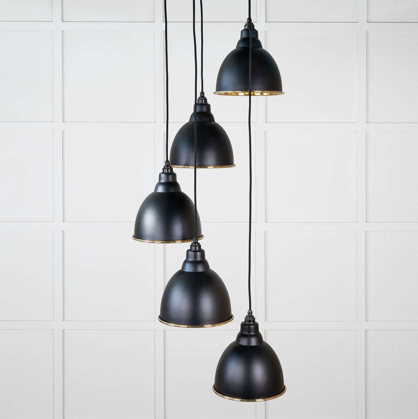 From The Anvil Smooth Brass Brindley Cluster Pendant