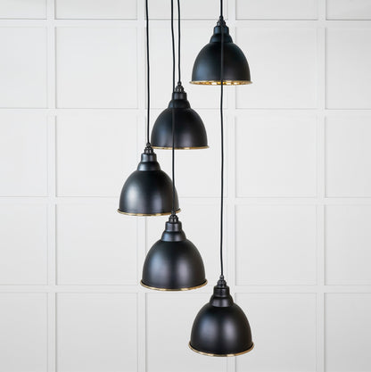 From The Anvil Smooth Brass Brindley Cluster Pendant