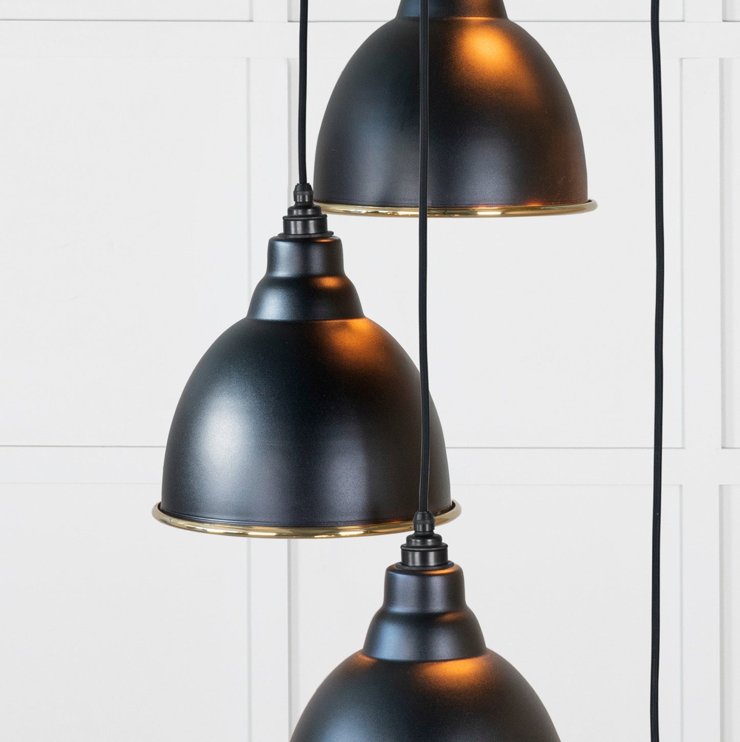 From The Anvil Smooth Brass Brindley Cluster Pendant