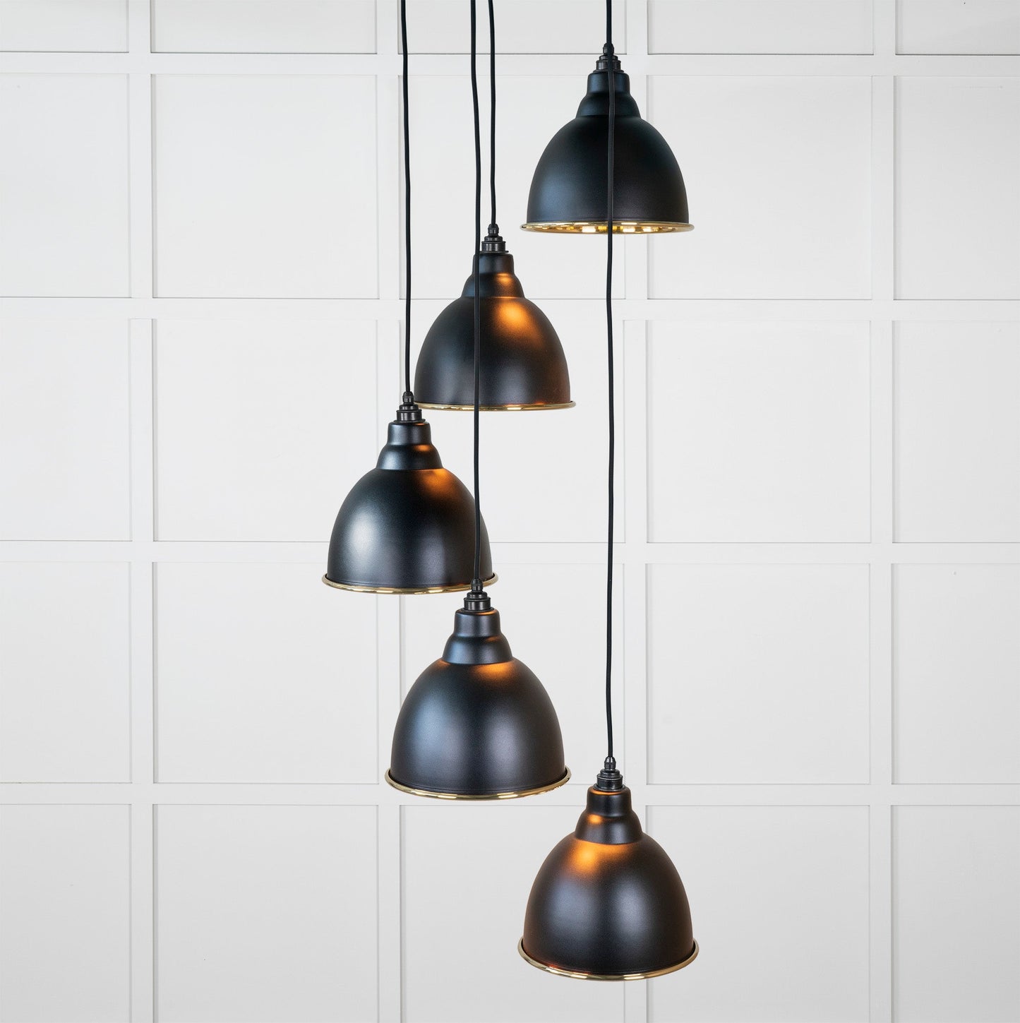 From The Anvil Smooth Brass Brindley Cluster Pendant