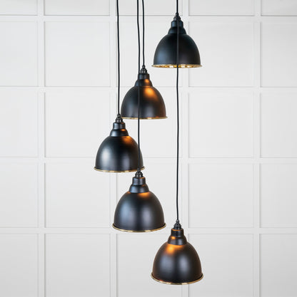 From The Anvil Smooth Brass Brindley Cluster Pendant