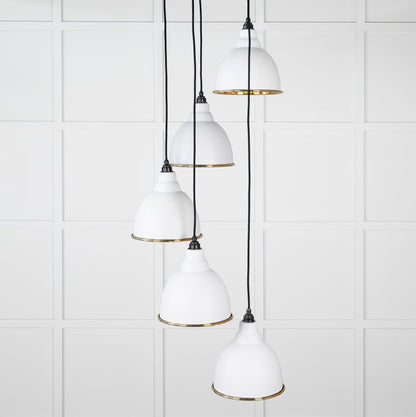 From The Anvil Smooth Brass Brindley Cluster Pendant