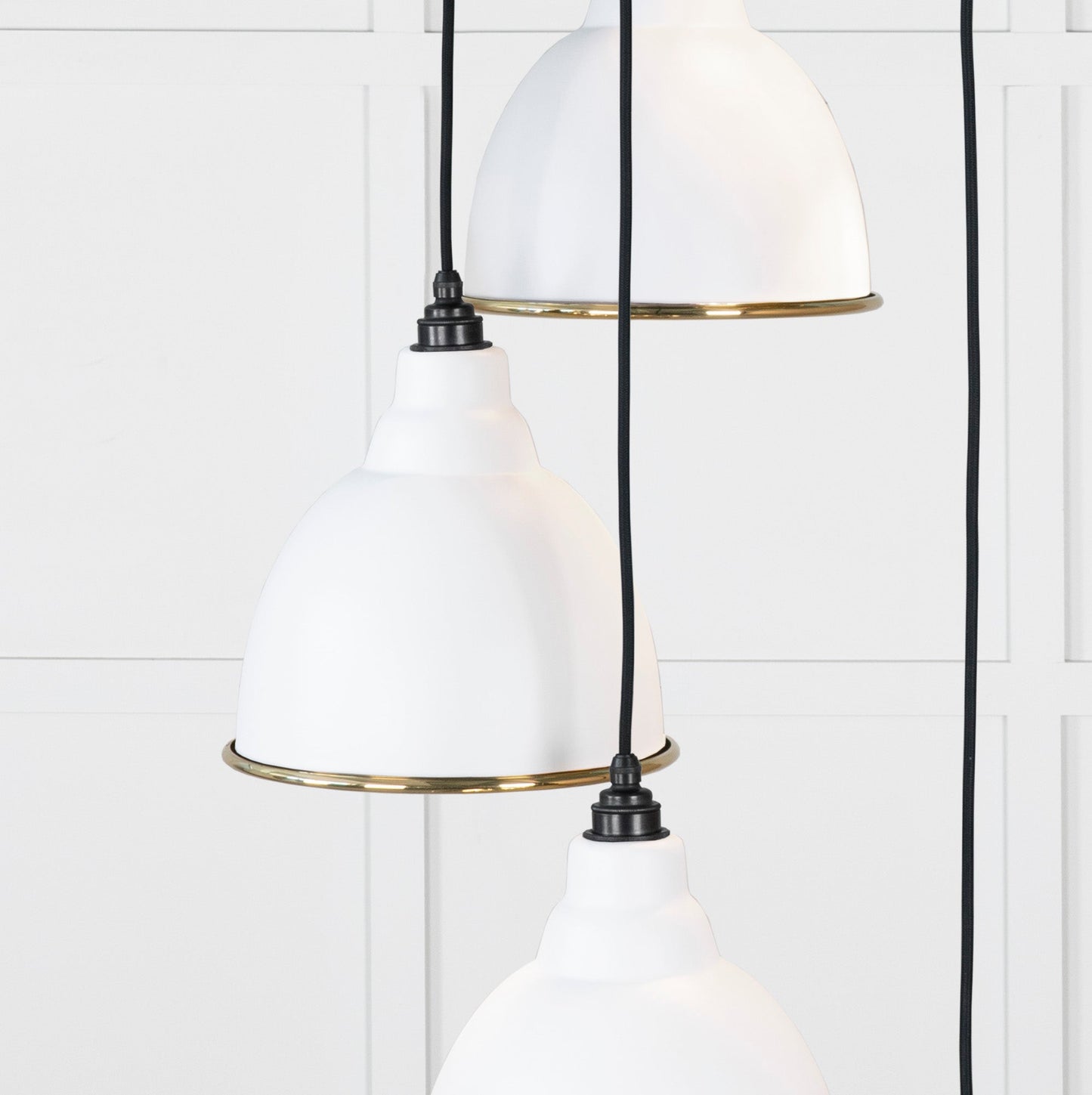 From The Anvil Smooth Brass Brindley Cluster Pendant
