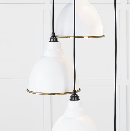 From The Anvil Smooth Brass Brindley Cluster Pendant