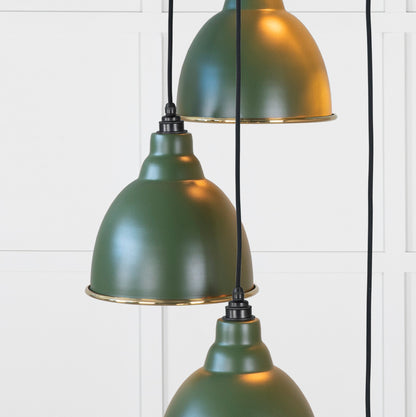From The Anvil Smooth Brass Brindley Cluster Pendant
