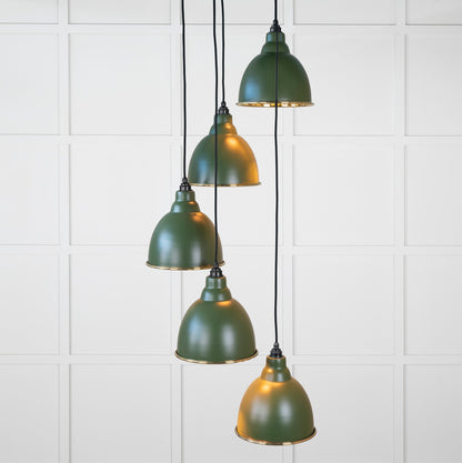 From The Anvil Smooth Brass Brindley Cluster Pendant