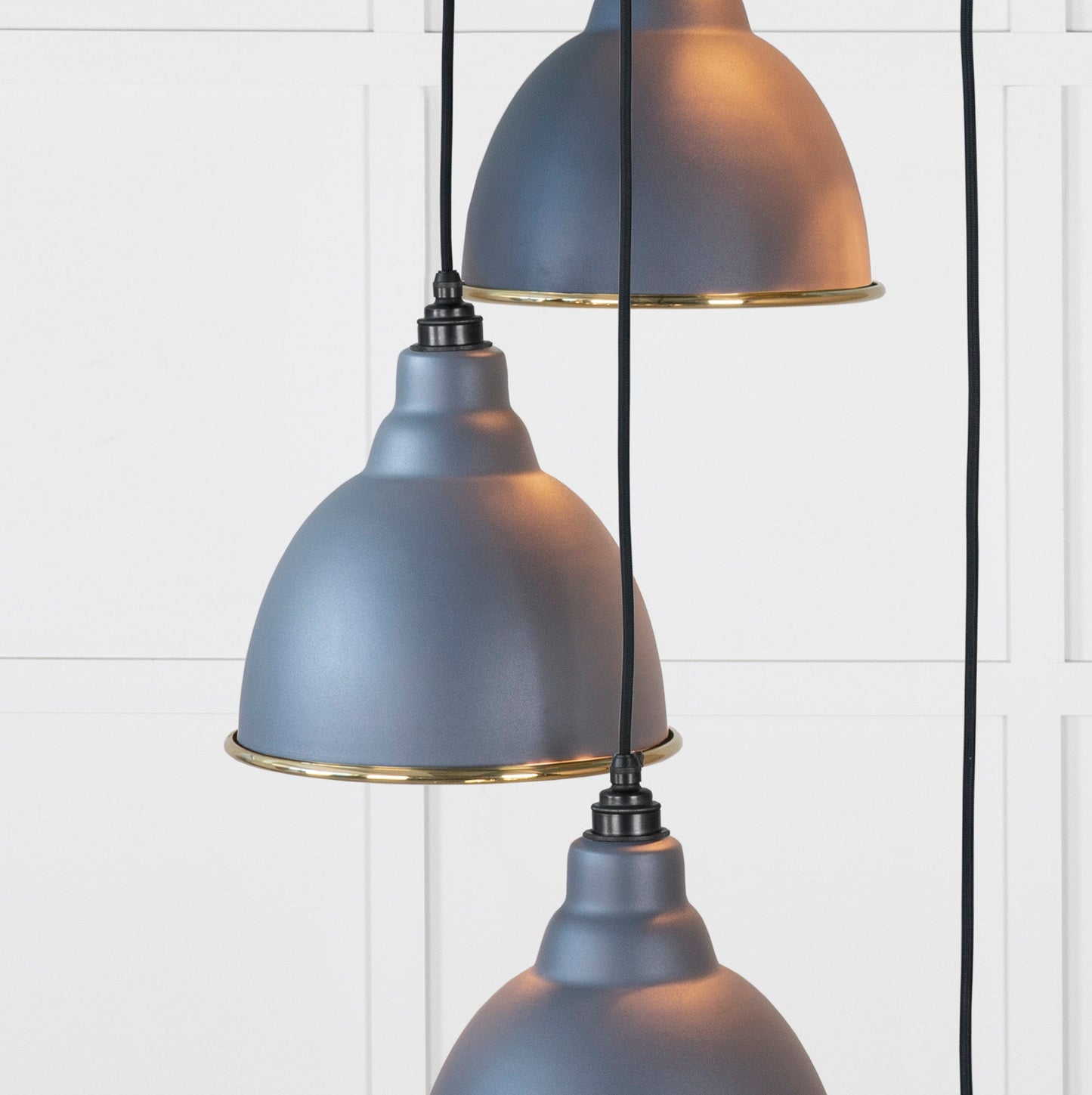 From The Anvil Smooth Brass Brindley Cluster Pendant