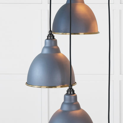 From The Anvil Smooth Brass Brindley Cluster Pendant
