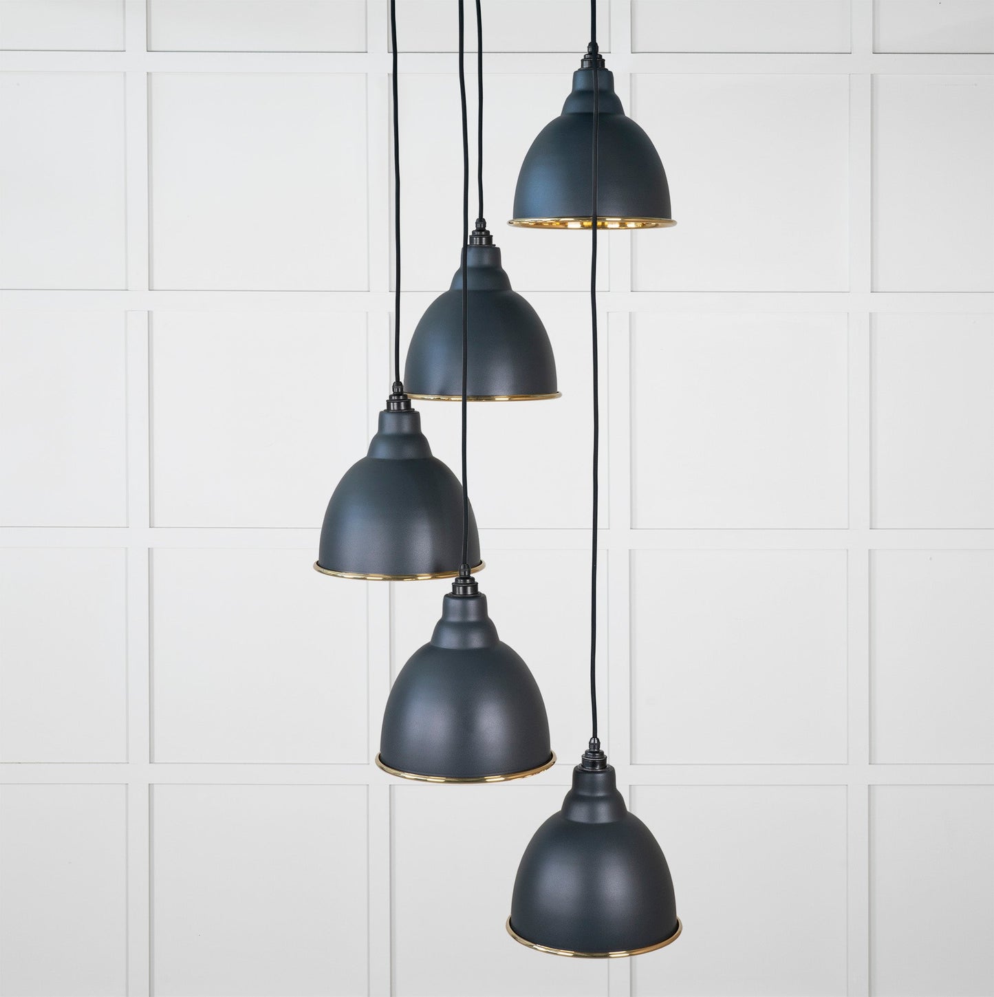 From The Anvil Smooth Brass Brindley Cluster Pendant