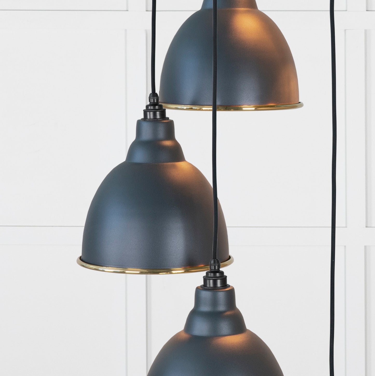 From The Anvil Smooth Brass Brindley Cluster Pendant