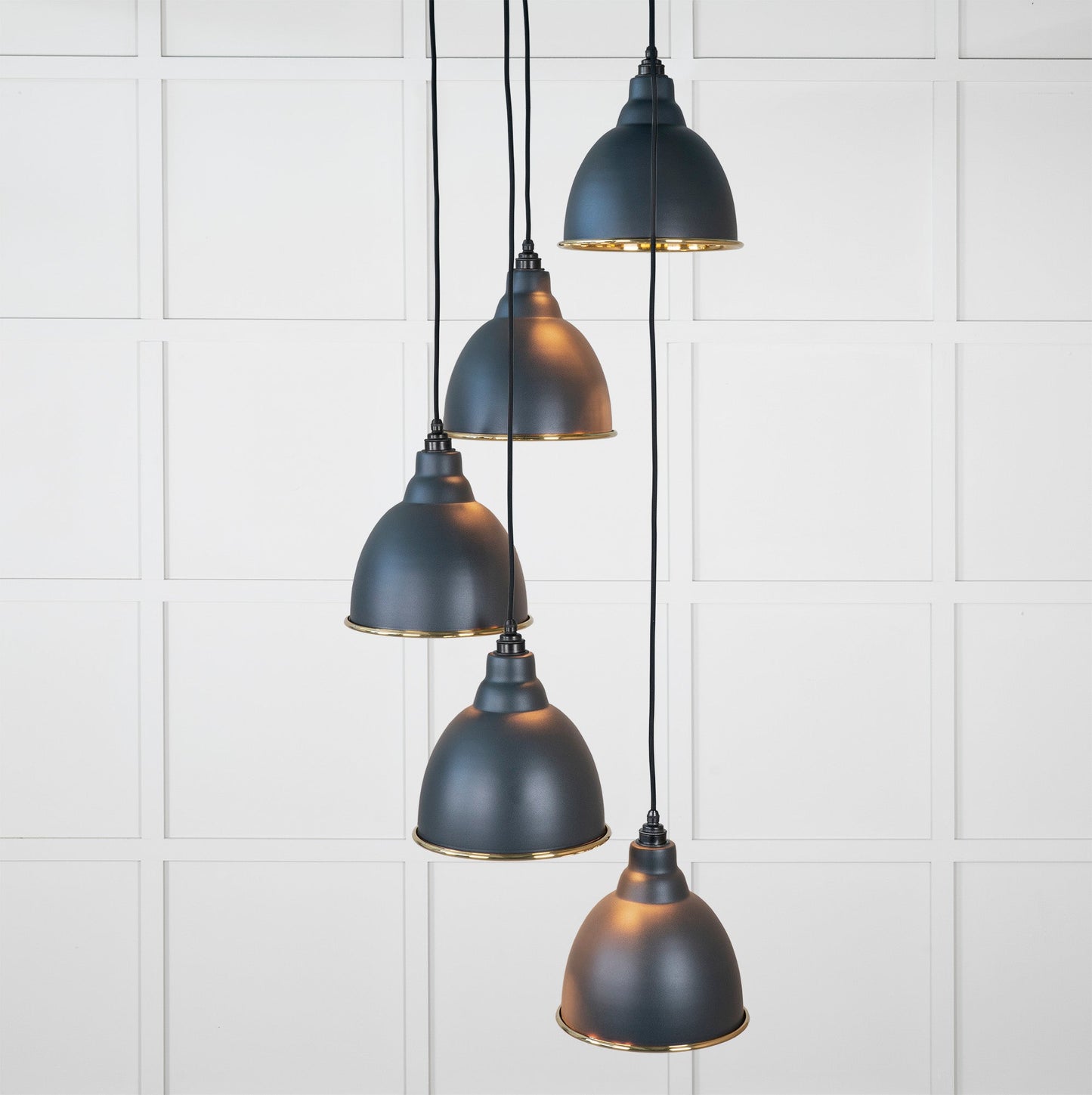 From The Anvil Smooth Brass Brindley Cluster Pendant