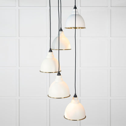From The Anvil Smooth Brass Brindley Cluster Pendant
