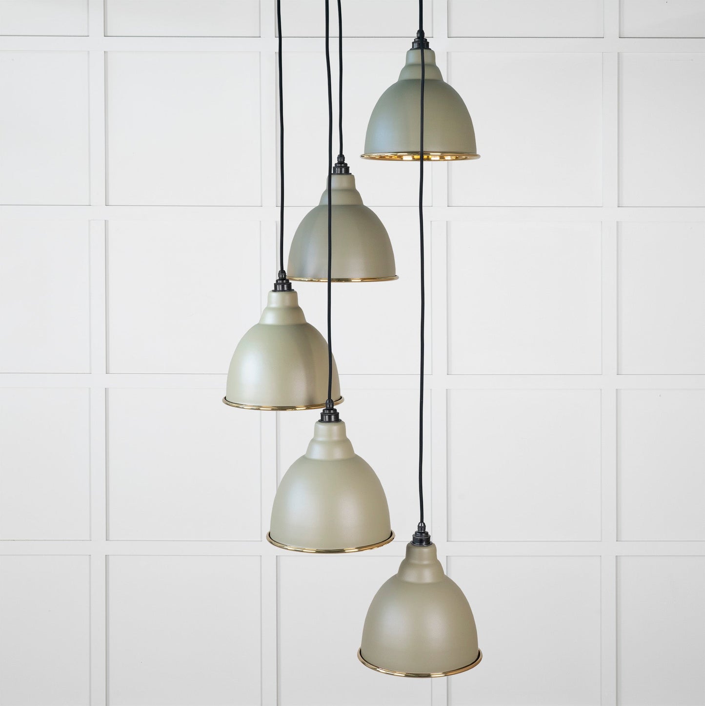 From The Anvil Smooth Brass Brindley Cluster Pendant
