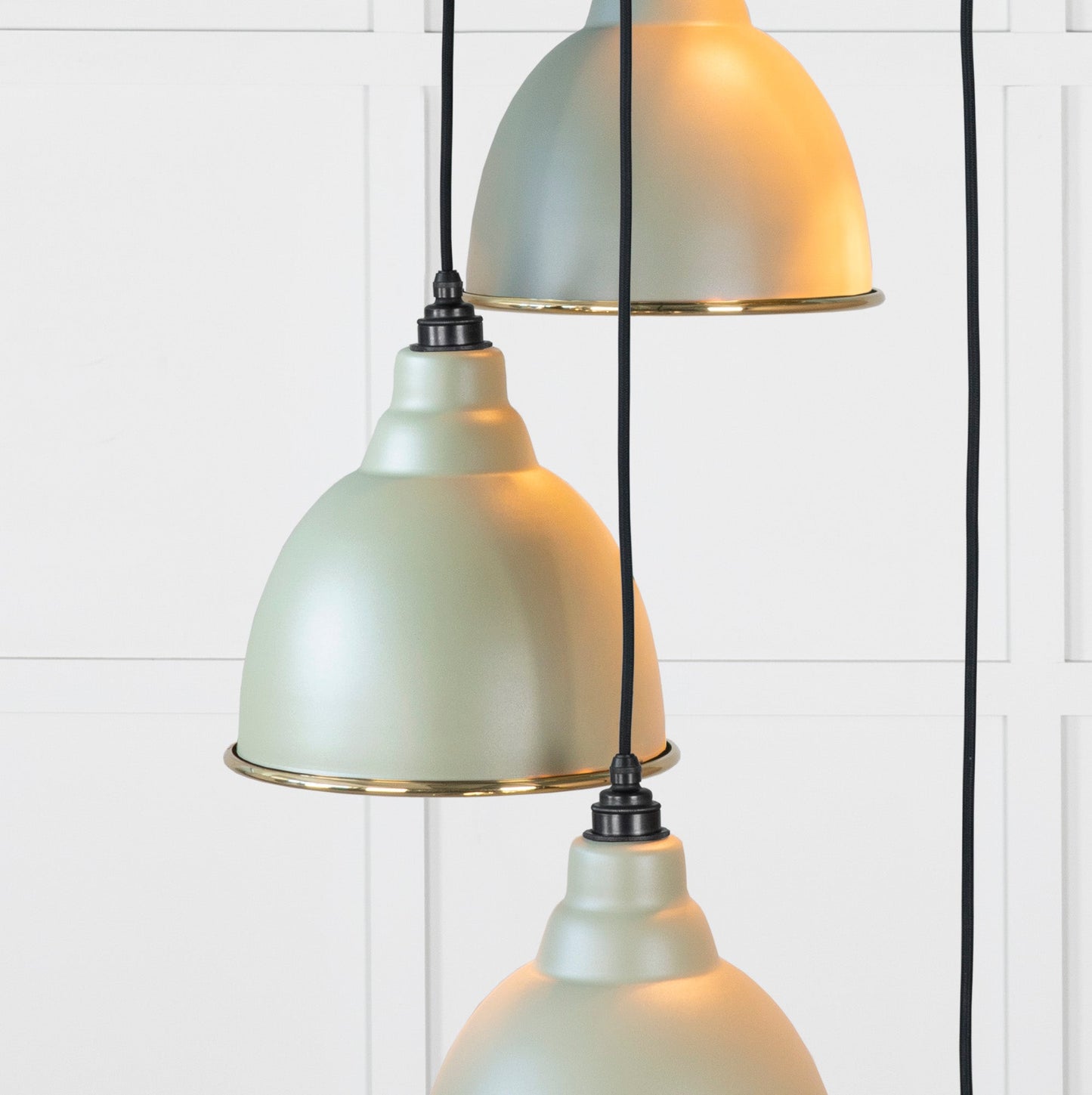 From The Anvil Smooth Brass Brindley Cluster Pendant