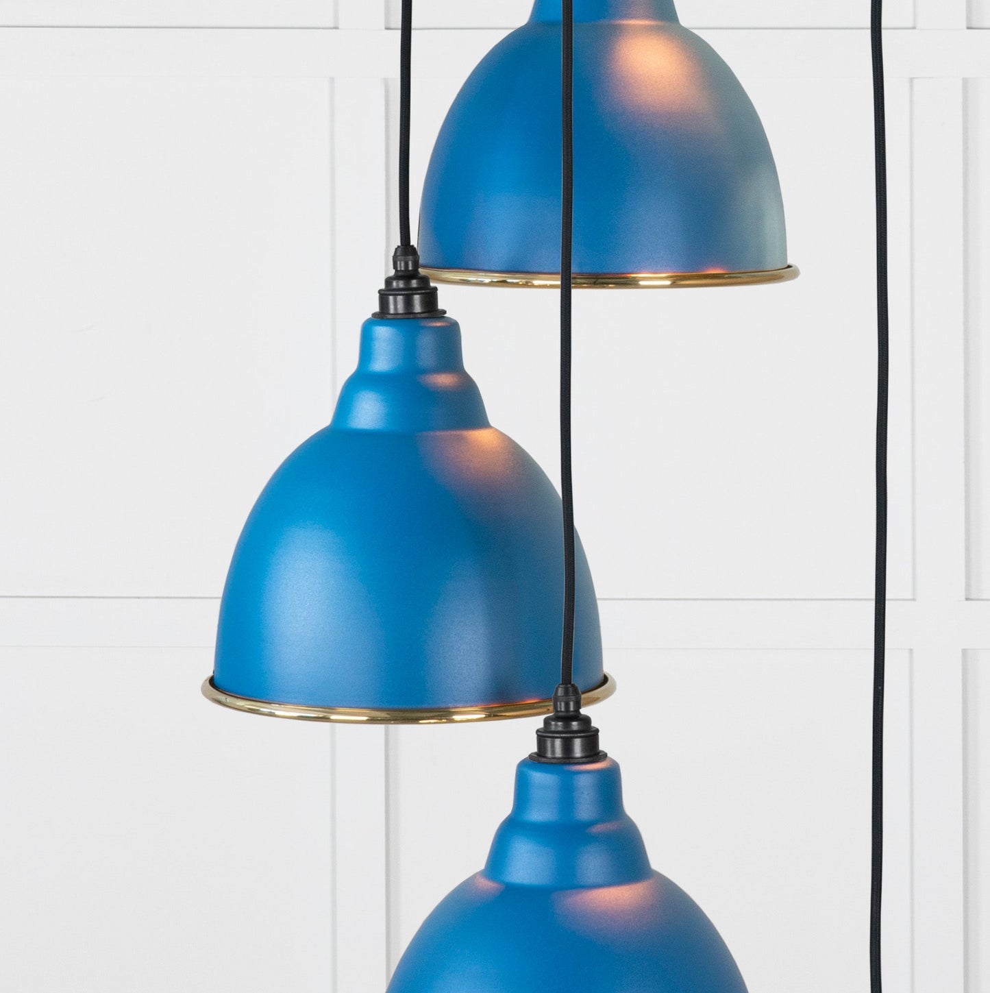 From The Anvil Smooth Brass Brindley Cluster Pendant