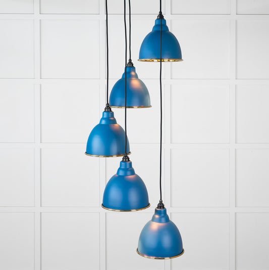 From The Anvil Smooth Brass Brindley Cluster Pendant
